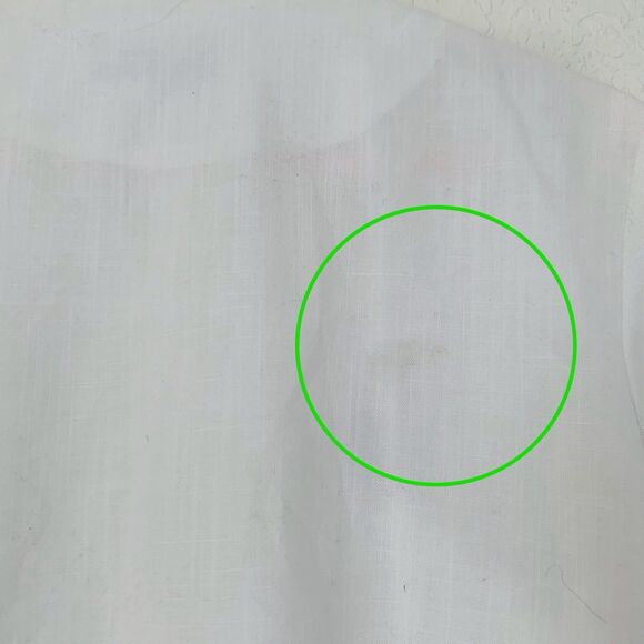 VTG Caron Components Top Women 16 White Retro Tropical Button Front 80s Vacation - Picture 7 of 11